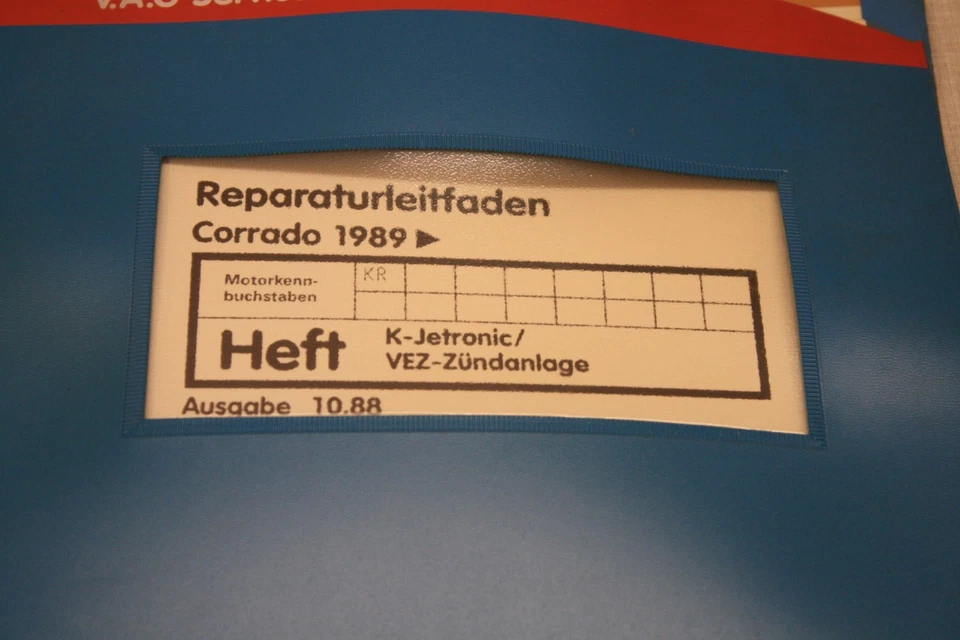 VW Corrado MKB KR Reparaturleitfaden K-Jetronic/ VEZ Zündanlage - Bild 2 von 4