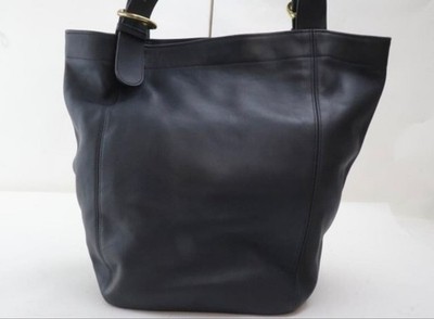 Old Coach Vintage Duffle Bucket Shoulder Tote Bag 4082 Dark Navy