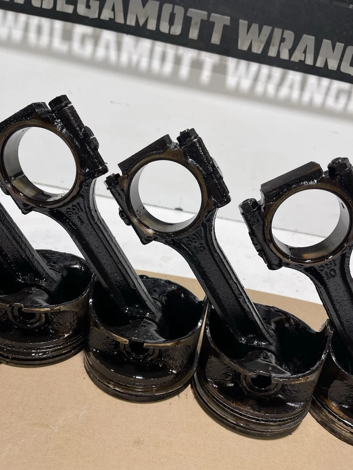 Set of 6 OEM 4.0 or 2.5 Standard Piston & Connecting Rods 97-06 Jeep TJ Wrangler - Image 3 of 4