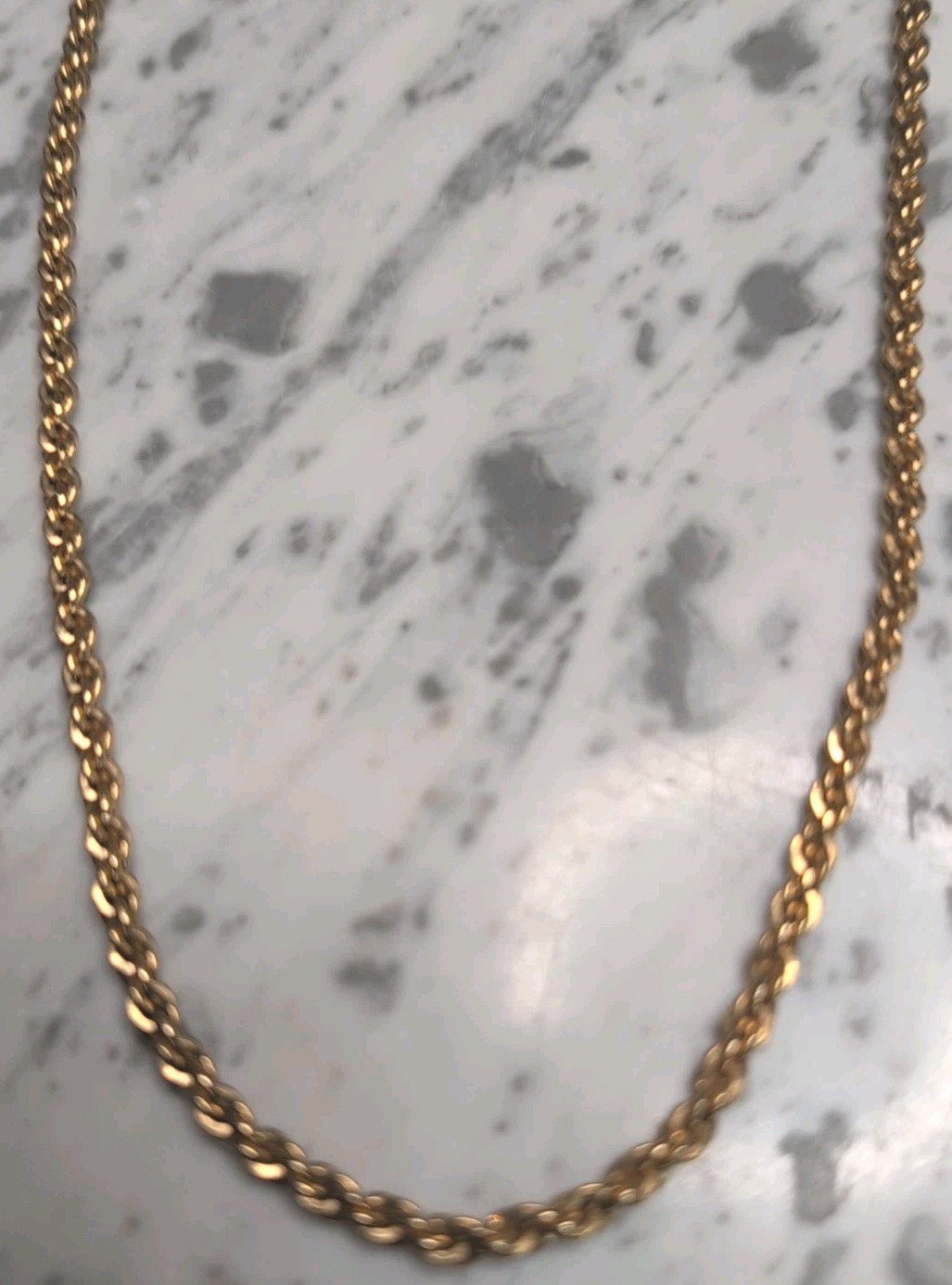Vintage MCM Sgn. 1/20 12k Brust Yellow GF Rope Chain Necklace 21''Long ...