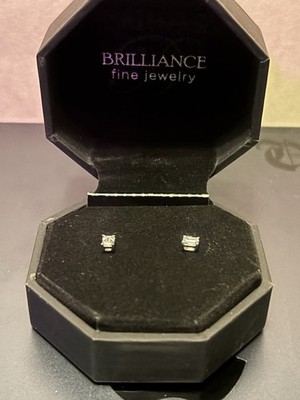 Brillanter feiner Schmuck Ohrringe 1/3 cttw Lab Grown Smaragdschliff Diamanten