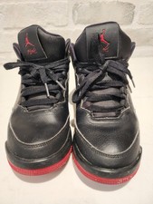 Air Jordan Flight 629942009 black/red boys' size 7Y man made sneakers
