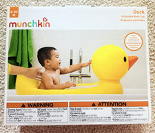Munchkin Duck Inflatable Travel Baby Bath Tub, 6-24 Months, Yellow