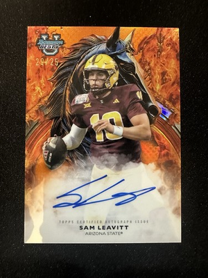 #ad Sam Leavitt Auto Autograph 2025 Bowman U Best Orange Refractor 25 Arizona St $99.99