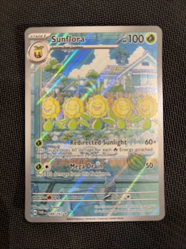 Pokemon Sunflora 169/167 Twilight Masquerade Scarlet & Violet Illustration Rare
