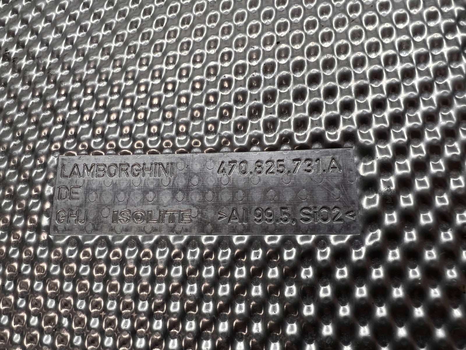 LAMBORGHINI AVENTADOR LP700 740 DRIVER LH SIDE ENGINE HEAT SHIELD OEM 470825731A