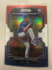 2022 Panini Prizm Red White & Blue Prizm Thomas Szapucki New York Mets #122 RC