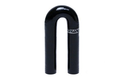 HPS Silicone Elbow - 180 Degree Black 0.5'' (13mm) ID 0.91'' (23mm) OD 4-1/2''