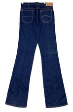 Vintage 70s Lee Westener Boot Cut Jeans Dark Wash Denim Mens 33x36 -New