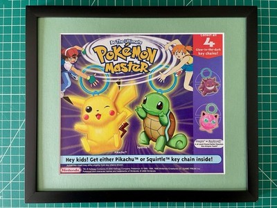Vintage 2000 Pokémon Key Chain Graphic From Kellogg s, Framed & Matted