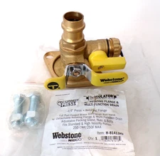 Webstone Pro-Connect 3/4" Press Isolator Rotating Flange Ball Valve H-81413HV