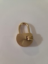 Gold Tone Padlock Bag Charm Key Holder Purse Charm Handbag Accessory