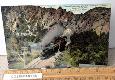 Union Pacific Railroad Eastern Express Weber Canyon Utah VINTAGE postcard 1920s