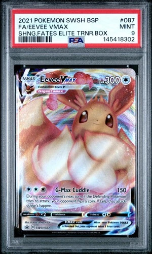 2021 POKEMON SWSH BLACK STAR PROMO #087 FULL ART/EEVEE VMAX PSA 9