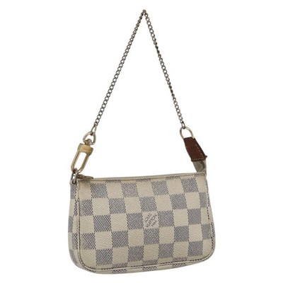 LOUIS VUITTON Damier Azur Mini Pochette Accessoires Pouch N63005 LV Auth ka849