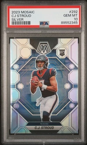 2023 Panini mosaic Silver CJ STROUD RC PSA 10 #292