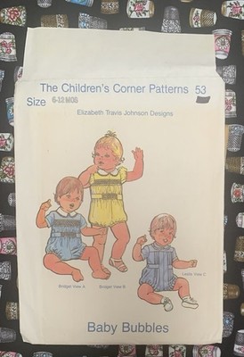 *OOP/VINTAGE* Children s Corner #53 Baby Bubbles An ETJ s Design Sz: 6-12 M FF