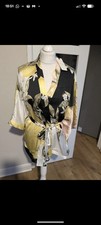 Ted Baker Denissy Lemon Print Tie-Waist dressing gown/Kimono - Nwt , Size 0-6
