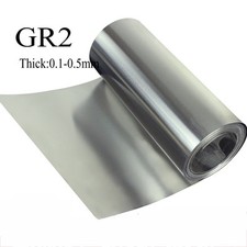TA2 Titanium Foil Sheet Roll Thin Metal Panel 0.1 0.5mm - Multi sizes available