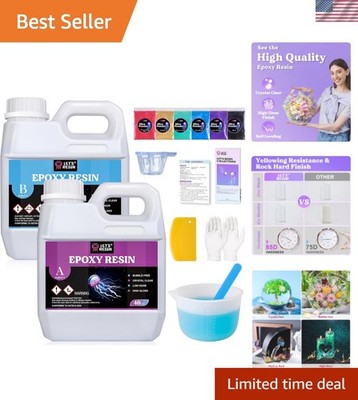 Versatile 80oz Epoxy Resin Kit with Silicone Cups - Perfect for All Crafting