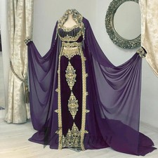 Classic O-Neck A-line Evening Dress Cap Sleeves Applique Chiffon Chapel Train