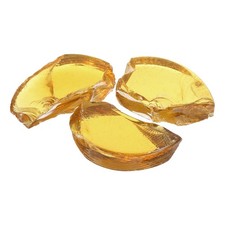 Fire Glass for Fire Pit, 0.9 Pounds Tempered Glass Rocks, 5-8cm, Amber