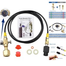 CGA320 to TR21-4 CO2 Tank Adapter with 60in Hose for SodaStream Machines