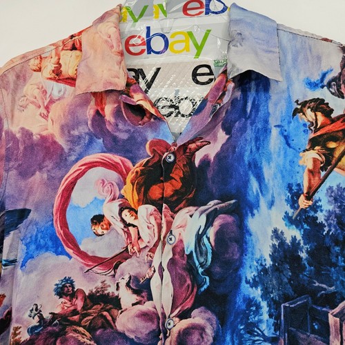 Robert Graham Shirt Mens 2XL Palazzo Roman Fresco All Over Printed Rare - Picture 2 of 11