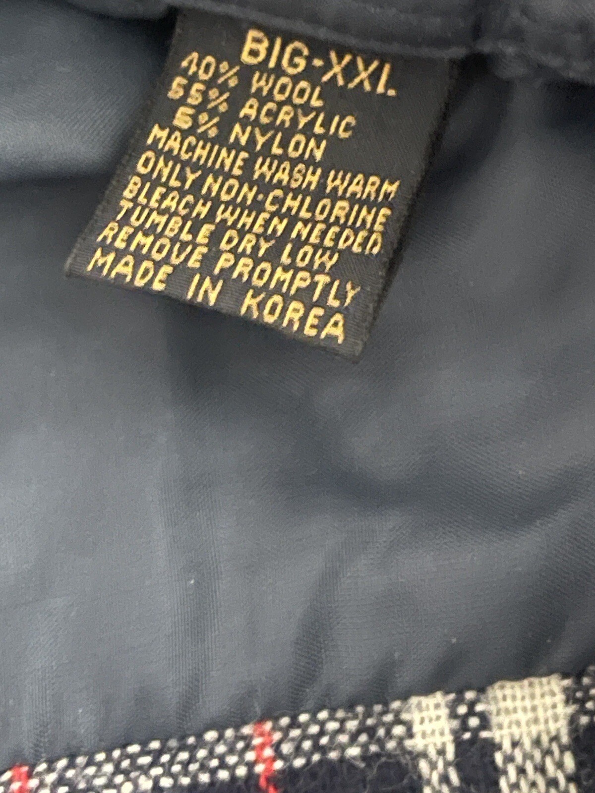 Vintage Fieldmaster Wool Flannel Shirt Men's BIG XXL Plaid Button Up