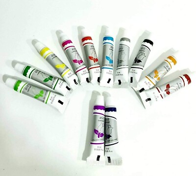 YSAMAX 9 ml Acrylfarben Tuben mehrfarbig ideal für Leinwand (12er Pack)