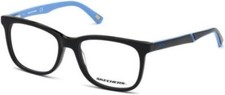 Skechers SE1166 001 Black Blue Plastic Kids Optical Eyeglasses Frame 51-16-135