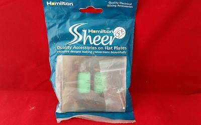 HAMILTON SHEER 88C2GFP 2G 2GANG GITTERPLATTE SCHWARZ NICKEL SCHRAUBENLOS FLACHPLATTE 