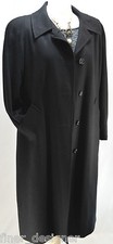 Mackintosh New England Women's Coat Sz 10 P Black Wool Jacket Vtg Winter Trench