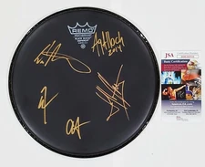 AGALLOCH BAND SIGNED 10" REMO DRUMHEAD W/ JSA CERT RARE JOHN HAUGHM