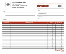 500 Custom Color Business Invoices, Work Orders - 2 Part / 7 x 8.5 / TMG028
