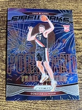 DONOVAN CLINGAN 2024-25 Panini Prizm Rookie Fireworks #9 RC Blazers