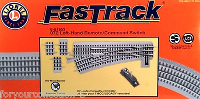 Lionel FasTrack O72 Remote/Command Control LH Switch  #6-81953
