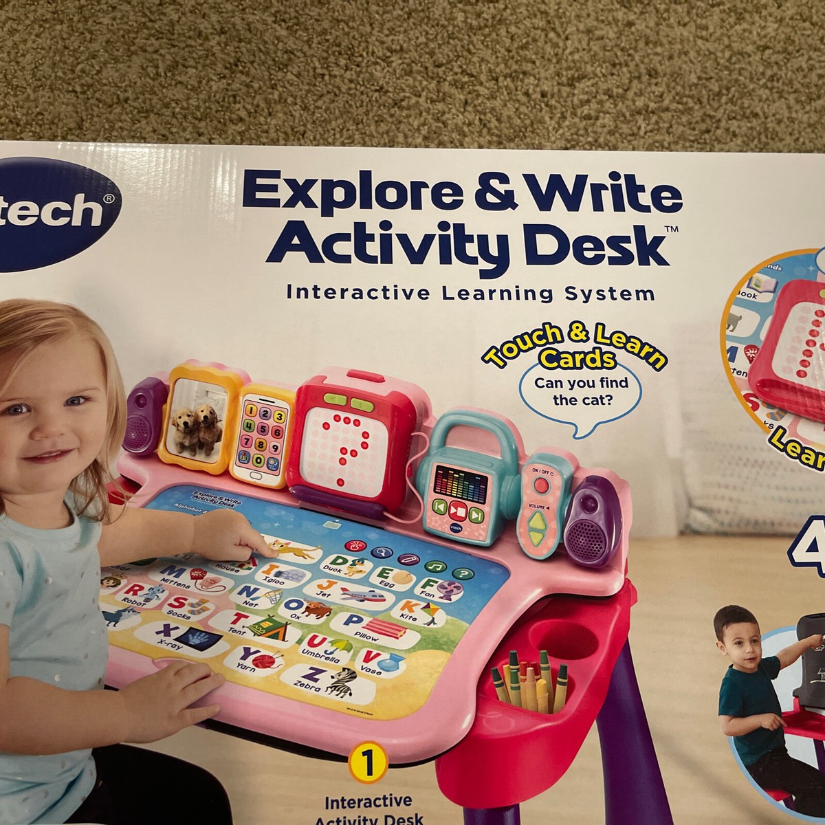 School Learning VTech Activity Desk With ProjectorStool Pink