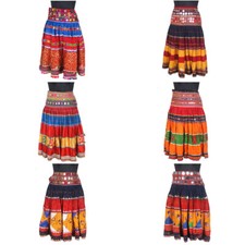 Long Gypsy Boho Skirt Handmade Vintage Banjara Indian Tribal Costume Clothing