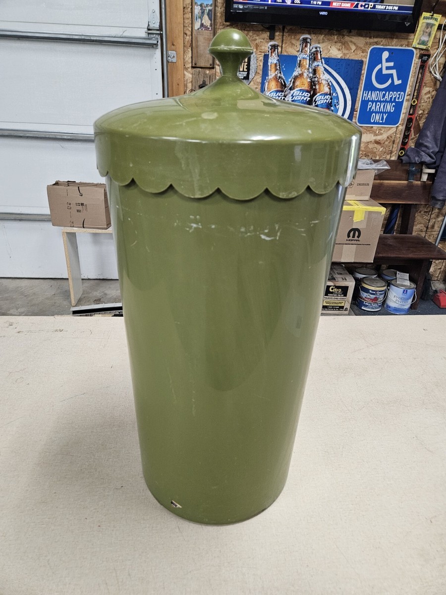 Vintage MCM Ransbury Hard Plastic Laundry Hamper Green Vintage MCM Ransbury Hard Plastic Laundry Hamper Green