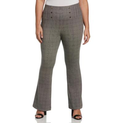 Ella Rafaella Womens Gray High Rise Stretch Bootcut Pants Plus 18W BHFO 4822