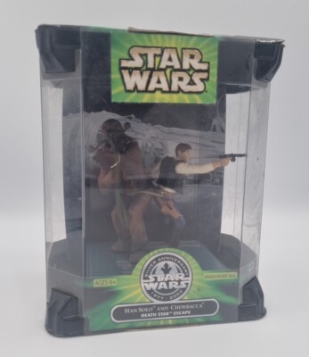 Star Wars Silver Anniversary 1977-2002 DEATH STAR ESCAPE Hans Solo und Chewbacca