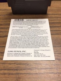 Kid Icarus (Nintendo NES, 1987) *Authentic Cart - Tested* W/ FUNCOLAND INFO CARD