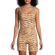 WEWOREWHAT Scoopneck Tigerprint Bodysuit Sz Medium