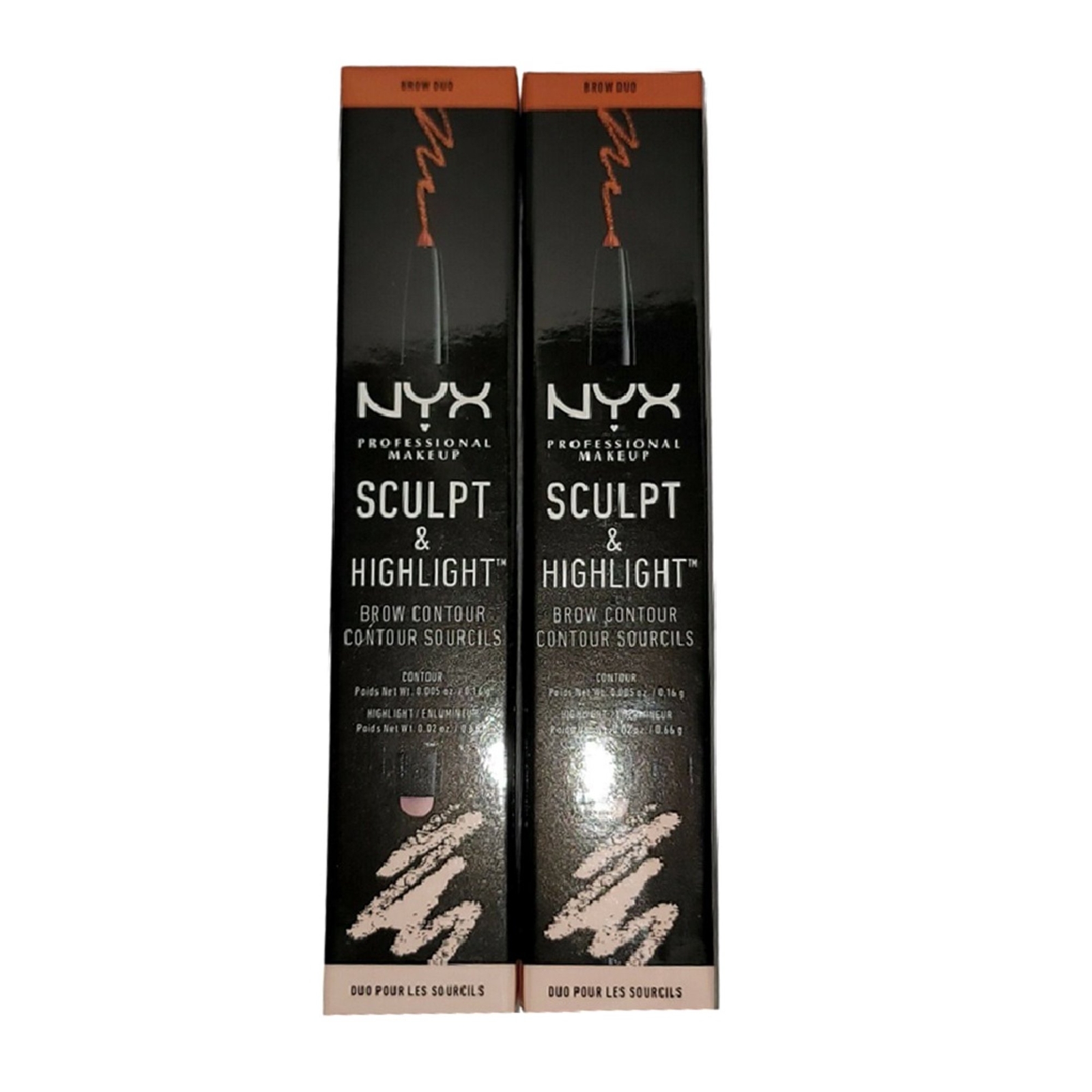 NYX Sculpt - Highlight для контура бровей SHBC04 КаштановыйНежно-розовый 2 упаковки 3690₽