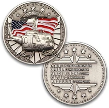 UH-1 Huey Aircraft Challenge Coin