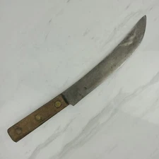 1960s Vintage 9.5" Curved Blade Carbon Slicing Cimeter Breaking Knife