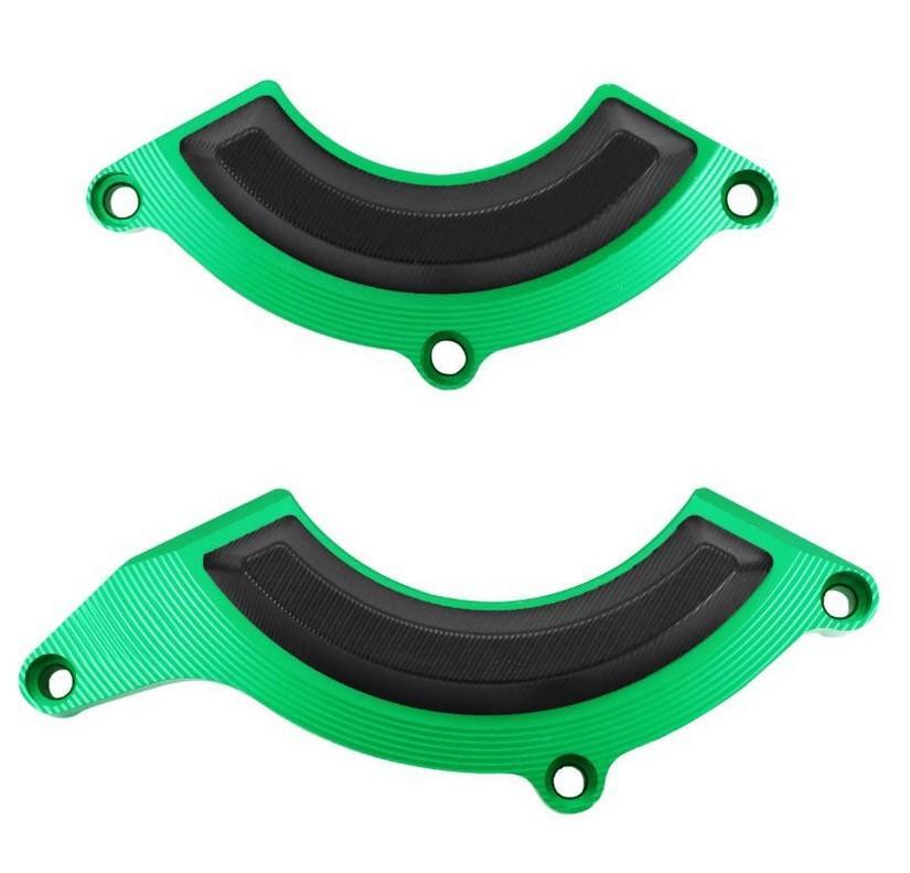 Protège carter Kawasaki Z900 en aluminium CNC anodisé vert