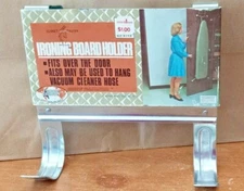 Vintage NOS  Ironing Board Holder Hangs On Door Organizer Hanging Hoses