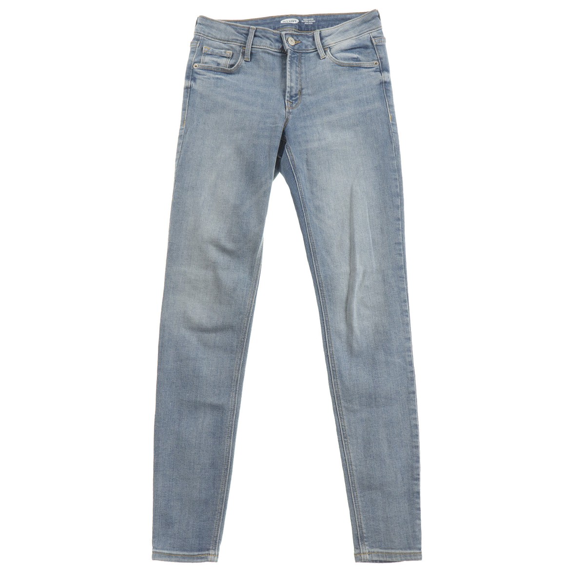 Old Navy Mid Rise Rockstar Super Skinny Jeans Womens Light Blue